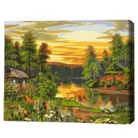 Tablou pe numere Brushme Атмосферный рассвет 30x40cm (RBS52215FC)