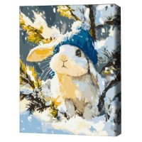Картина по номерам Brushme Белый снежок с хвостиком 40x50cm (BS54494)