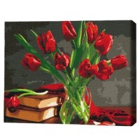 Tablou pe numere Brushme Букет тюльпанов 30x40cm (RBS8115FC)