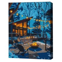 Картина по номерам Brushme Вечер в свете гирлянд 40x50cm (BS54486FC)