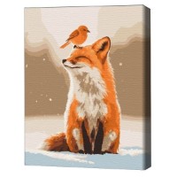 Картина по номерам Brushme Друзья зимы 30x40cm (RBS54489FC)