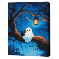 Tablou pe numere Brushme Друзья на Хэллоуин 40х50cm (BS54403)