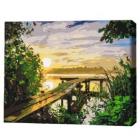 Картина по номерам Brushme Закат на реке 30x40cm (RBS40457FC)