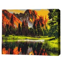 Картина по номерам Brushme Запад в горной долине 40х50cm (BS3348FC)