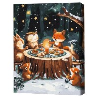Картина по номерам Brushme Зимнее чаепитие 40x50cm (BS54211)