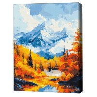 Картина по номерам Brushme Золотистая осень в горах 40х50cm (BS54176FC)
