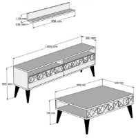 Гостиная Trendy Linie Cream/Walnut GTR001244 фото №3 — интернет-магазин Desire.md