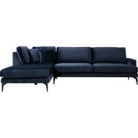 Угловой диван Trendy Papira Chl+3R Navy Blue L 283x180x88cm GTR003465 фото №5 — интернет-магазин Desire.md
