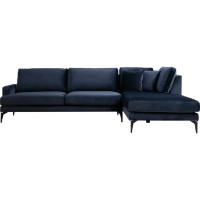 Угловой диван Trendy Papira L3+Chl Navy Blue R 283x180x88cm GTR003542 фото №5 — интернет-магазин Desire.md