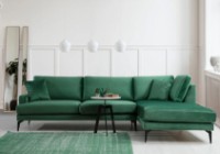 Canapea de colț Trendy Papira L3+CHL R Green 283x180x88cm GTR003612