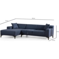 Canapea de colț Trendy Petra Blue L 250x145x69cm GTR003452 imaginea #2 — magazin online Desire.md