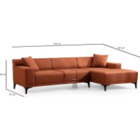 Canapea de colț Trendy Petra Orange R 250x145x69cm GTR003532 imaginea #5 — magazin online Desire.md