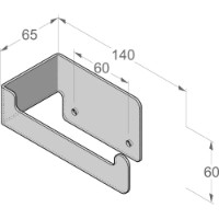 Держатель туалетной бумаги Daske Zenda Left Beige фото №3 — интернет-магазин Desire.md