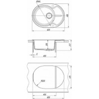 Chiuvetă de bucătărie Dr.Gans Berta 620 Grafit imaginea #3 — magazin online Desire.md