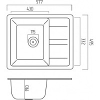 Chiuvetă de bucătărie Elefant Aria 5850 Graphite imaginea #3 — magazin online Desire.md