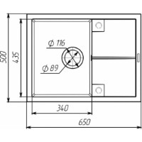 Chiuvetă de bucătărie Elefant Cripta 6550 Gray imaginea #2 — magazin online Desire.md
