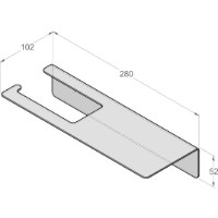 Держатель туалетной бумаги Daske Line Base Left Adh Beige фото №2 — интернет-магазин Desire.md