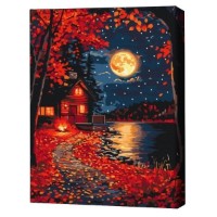 Tablou pe numere Brushme Край красных листьев 40x50cm (BS54361FC)