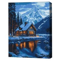 Tablou pe numere Brushme Ледяное зеркало озера 40х50cm (BS54193FC)