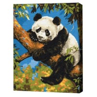 Tablou pe numere Brushme Ленивая панда 30x40cm (RBS53982FC)