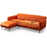 Угловой диван Trendy Sevilla Chl+3R Orange L 270x170x85cm GTR003339 фото №4 — интернет-магазин Desire.md