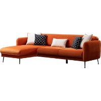 Угловой диван Trendy Sevilla Chl+3R Orange L 270x170x85cm GTR003339 фото №5 — интернет-магазин Desire.md