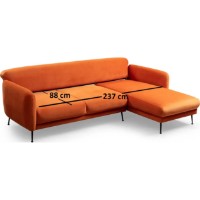 Угловой диван Trendy Sevilla L3+Chl Orange R 270x170x85cm GTR003393 фото №3 — интернет-магазин Desire.md