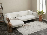 Угловой диван Trendy Simena Cream L 266x133x80cm GTR003372 фото №2 — интернет-магазин Desire.md