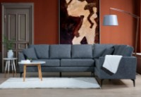 Угловой диван Trendy Tempo L3+3 Dark Grey R 300x230x90cm GTR003543 фото №5 — интернет-магазин Desire.md