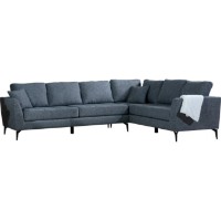 Угловой диван Trendy Tempo L3+3 Dark Grey R 300x230x90cm GTR003543 фото №3 — интернет-магазин Desire.md