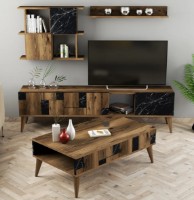 Living Trendy Madrid Walnut/Black Marble GTR001283