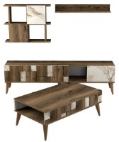Living Trendy Madrid Walnut/White Marble GTR001284 imaginea #2 — magazin online Desire.md