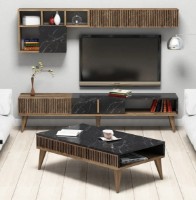 Living Trendy Milano Walnut/Black Marble GTR001286