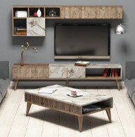 Living Trendy Milano Walnut/White Marble GTR001287