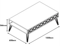 Living Trendy Oras Walnut/Blue GTR001239 imaginea #3 — magazin online Desire.md