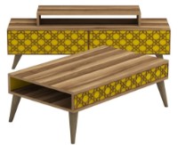 Living Trendy Oras Walnut/Yellow GTR001243 imaginea #2 — magazin online Desire.md