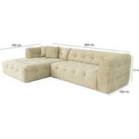 Canapea de colț Trendy Cady Light Green L 300x150x72cm GTR003500 imaginea #5 — magazin online Desire.md