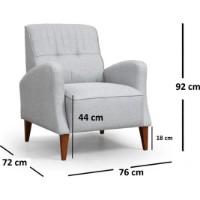 Fotoliu Trendy Montana Grey 72x92x76cm GTR002016 imaginea #2 — magazin online Desire.md