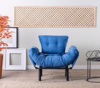 Fotoliu Trendy Nitta Single Blue 95x70x85cm GTR002079 imaginea #2 — magazin online Desire.md