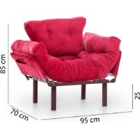 Кресло Trendy Nitta Single Maroon 95x70x85cm GTR002082 фото №3 — интернет-магазин Desire.md