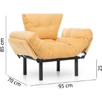 Fotoliu Trendy Nitta Single Mustard 95x70x85cm GTR002083 imaginea #3 — magazin online Desire.md