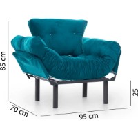 Кресло Trendy Nitta Single Petrol Green 95x70x85cm GTR002084 фото №3 — интернет-магазин Desire.md