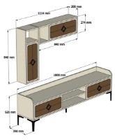 Living Trendy Samba White/Walnut/Black GTR000173 imaginea #4 — magazin online Desire.md