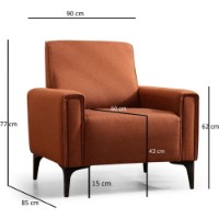 Кресло Trendy Orizont Tile Red 85x90x77cm GTR001950 фото №5 — интернет-магазин Desire.md