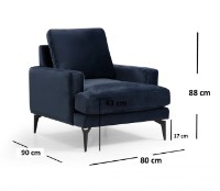 Fotoliu Trendy Papira Navy Blue 90x88x80cm GTR002015 imaginea #3 — magazin online Desire.md