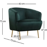 Fotoliu Trendy Piccoli Green 80x79x78cm GTR002096 imaginea #3 — magazin online Desire.md