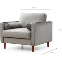 Кресло Trendy Roma Light Grey 85x90x105cm GTR002031 фото №2 — интернет-магазин Desire.md