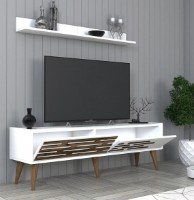 Living Trendy Valensiya 140 White/Walnut 140x45x35cm GTR000085 imaginea #2 — magazin online Desire.md