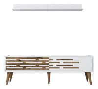 Living Trendy Valensiya 140 White/Walnut 140x45x35cm GTR000085 imaginea #4 — magazin online Desire.md