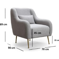 Fotoliu Trendy Sevilla Grey 90x89x78cm GTR002019 imaginea #4 — magazin online Desire.md